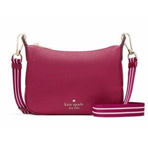 New Kate Spade Rosie Small Crossbody Pebbled Leather Dark Raspberry